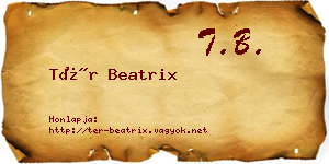 Tér Beatrix névjegykártya