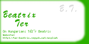 beatrix ter business card